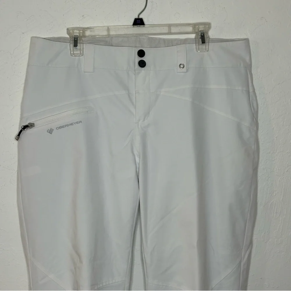 Obermeyer Malta‎ Women's Size 12 White Ski Snowboard Pants Pockets Insulated